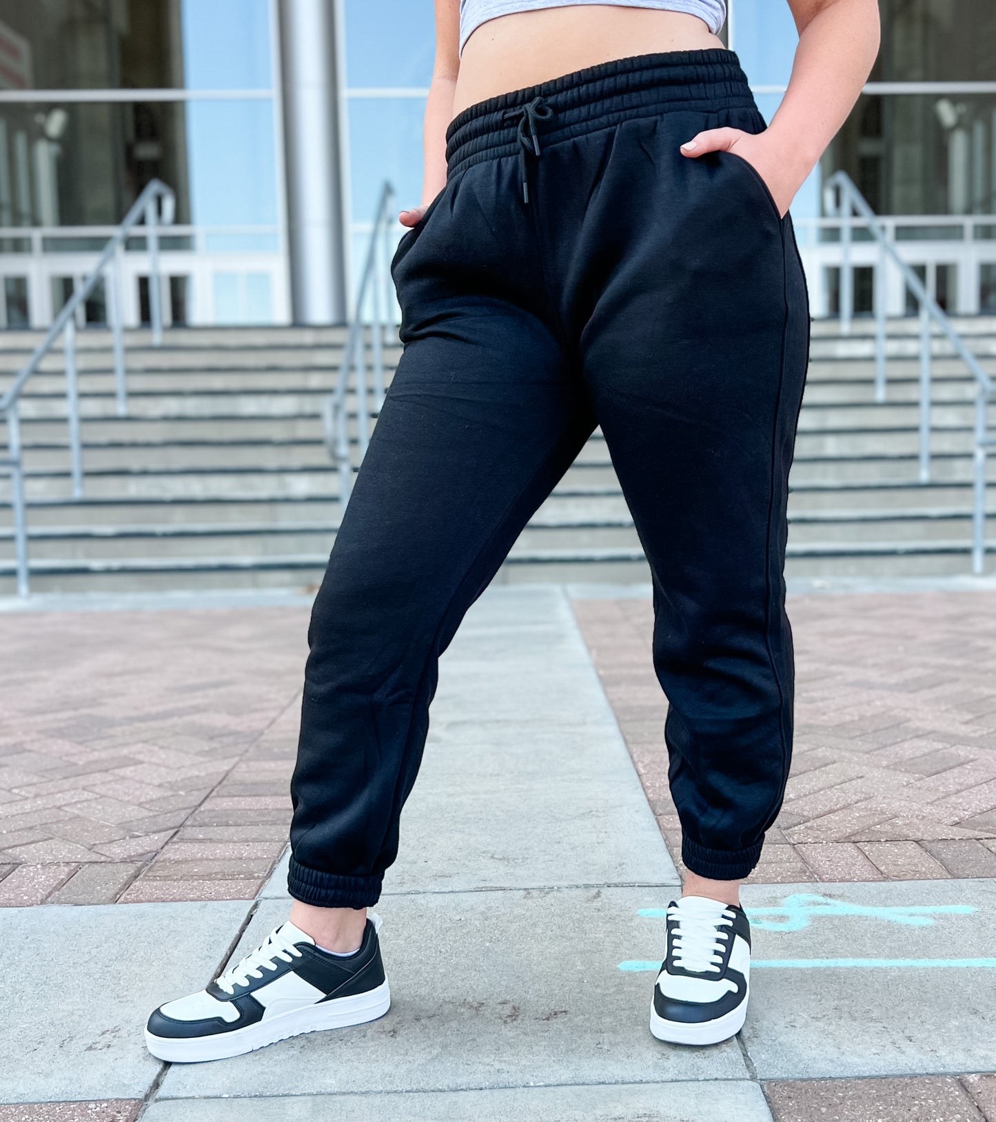 Let's Stay Home Joggers - Black