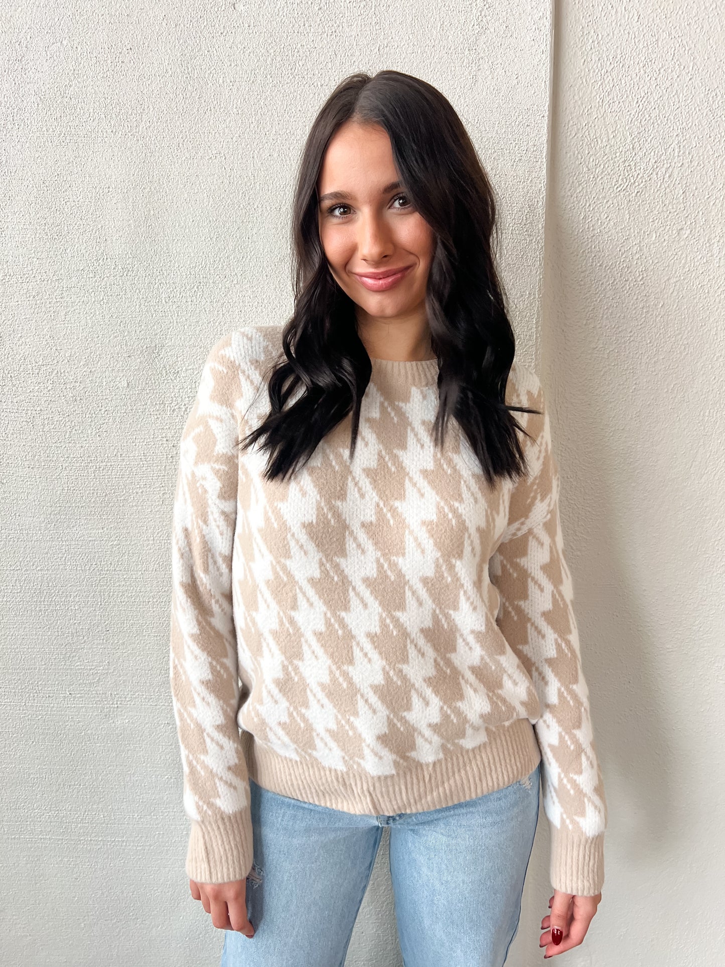 Cozy Almond Knit Sweater