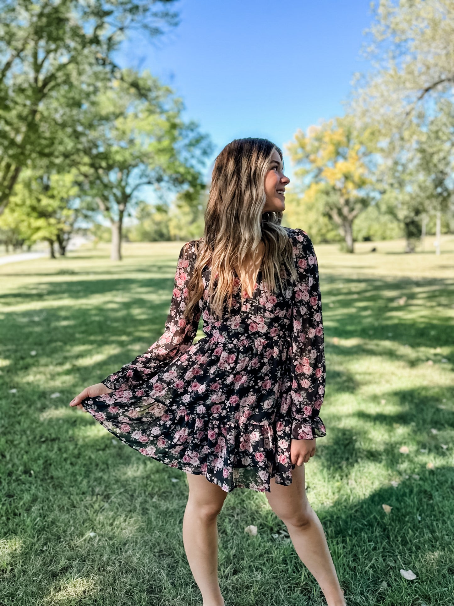 Posey Lane Floral Mini Dress