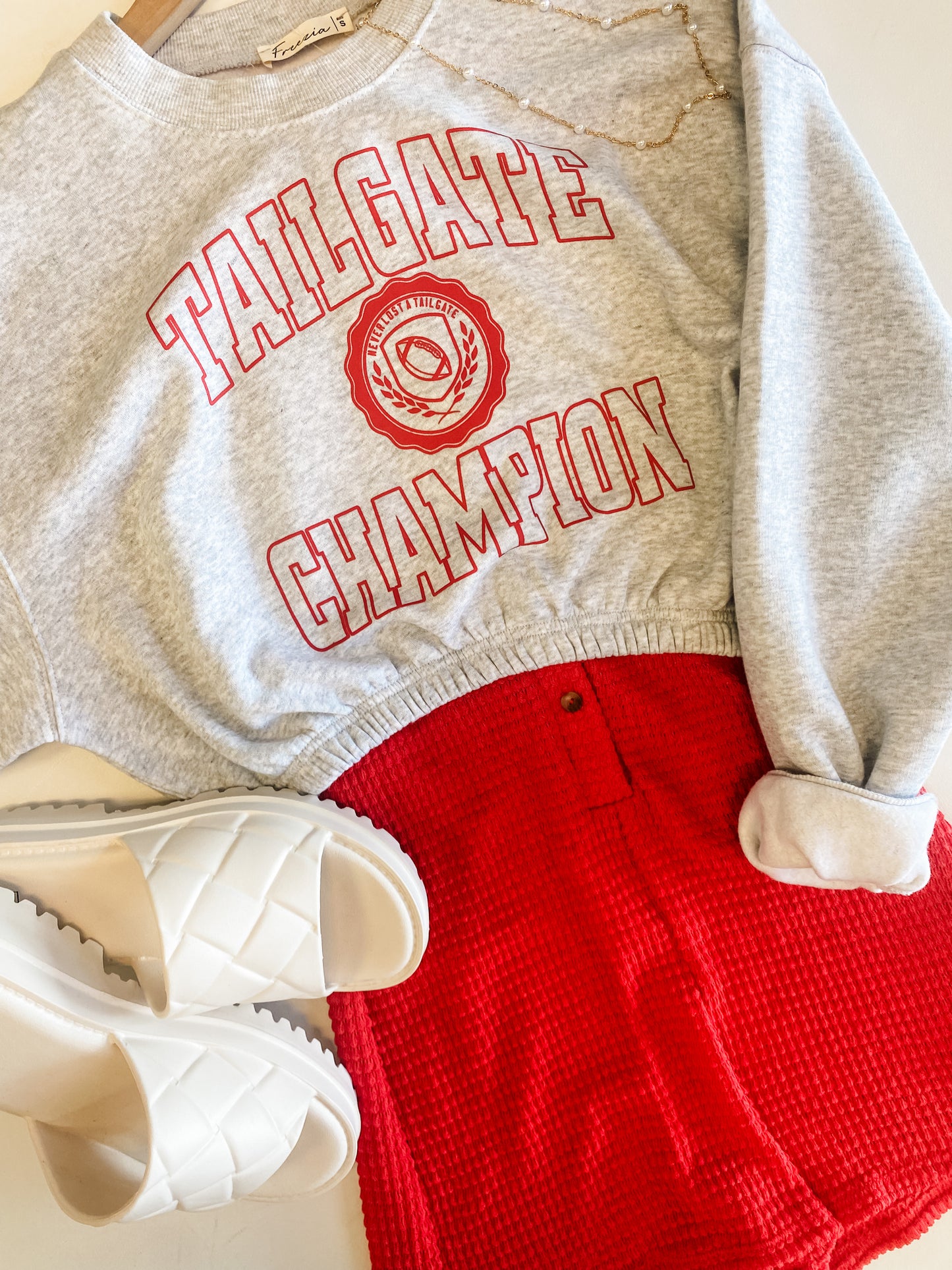 Tailgate Champion Cropped Crew - Ash Grey