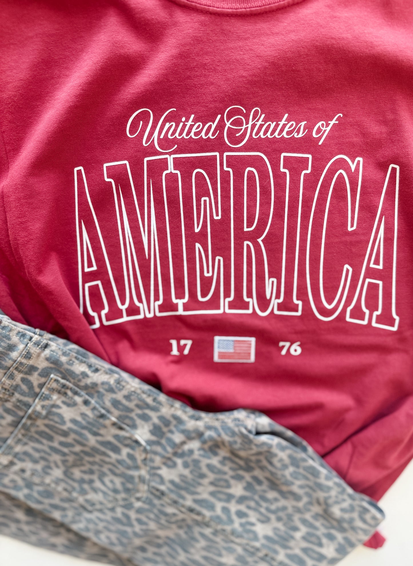 United States of America Tee - Chili Red