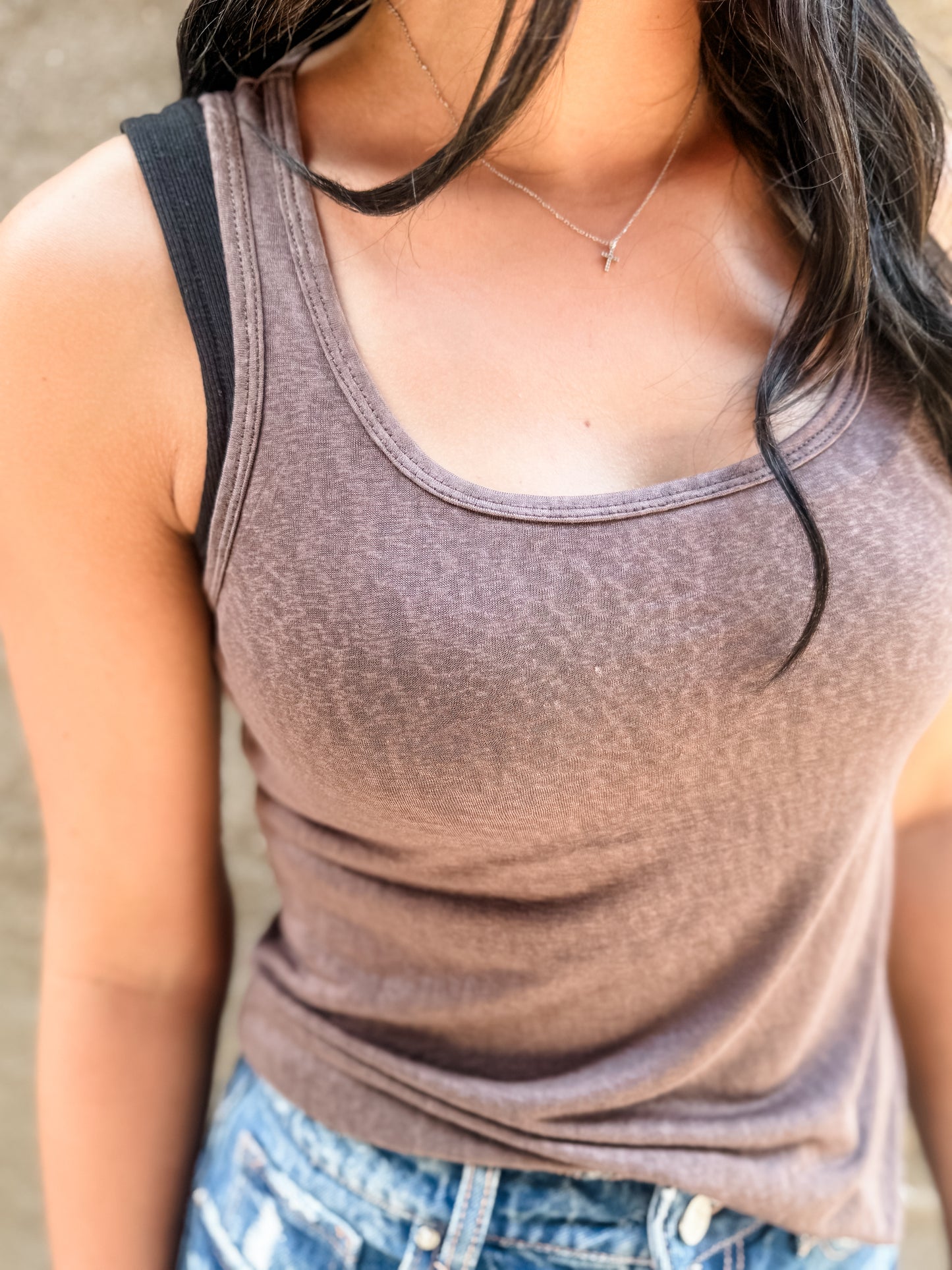 Autumn Drift Tank - Mocha