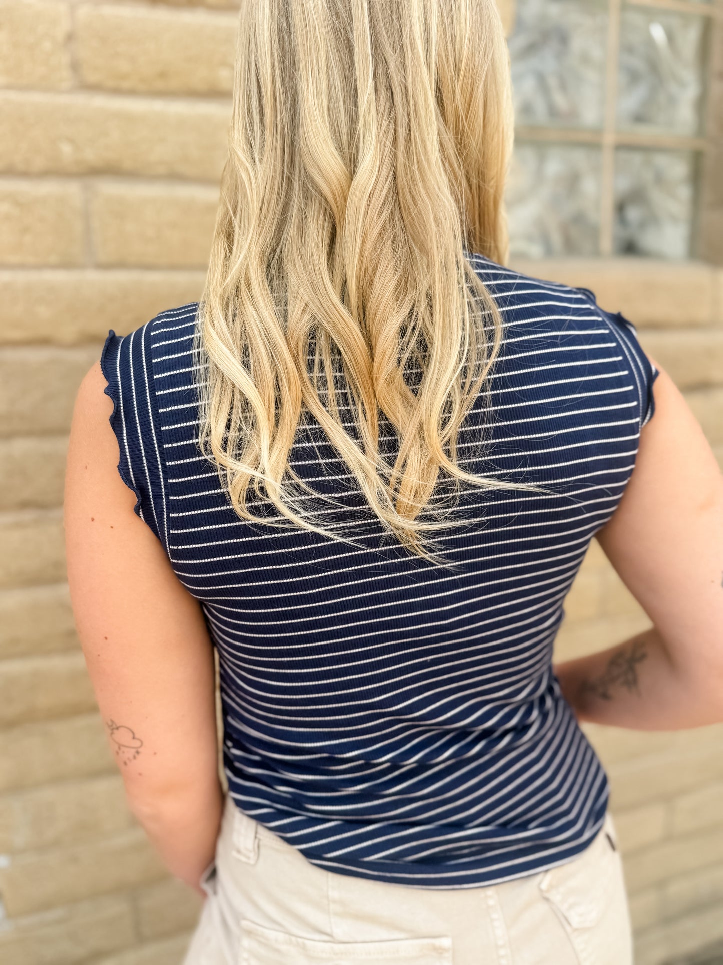 The Maren Tank - Midnight Stripe