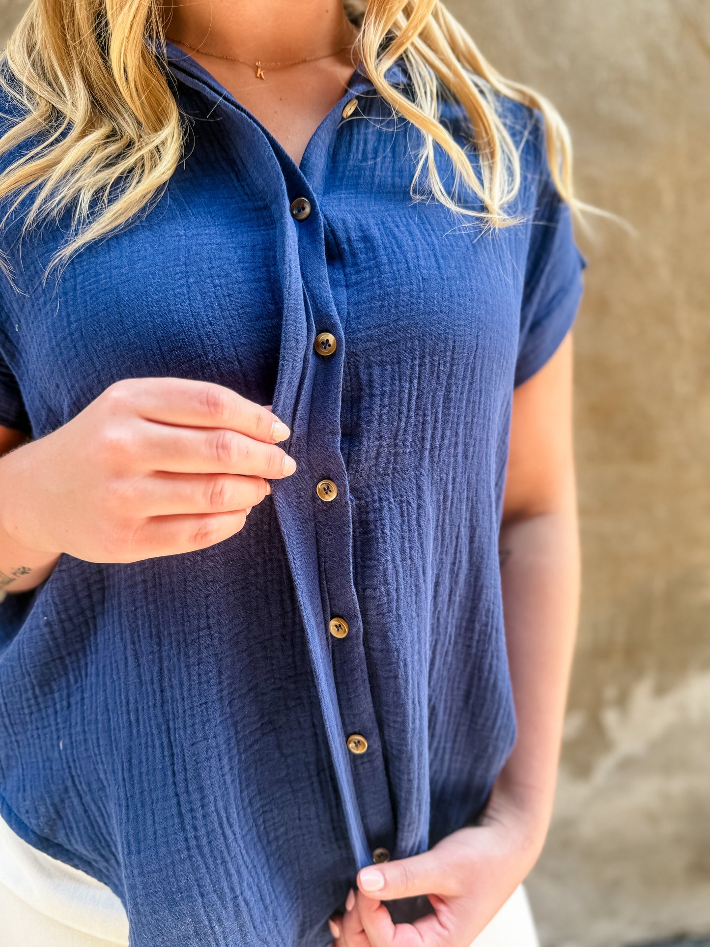 The Sunday Button Up - Indigo