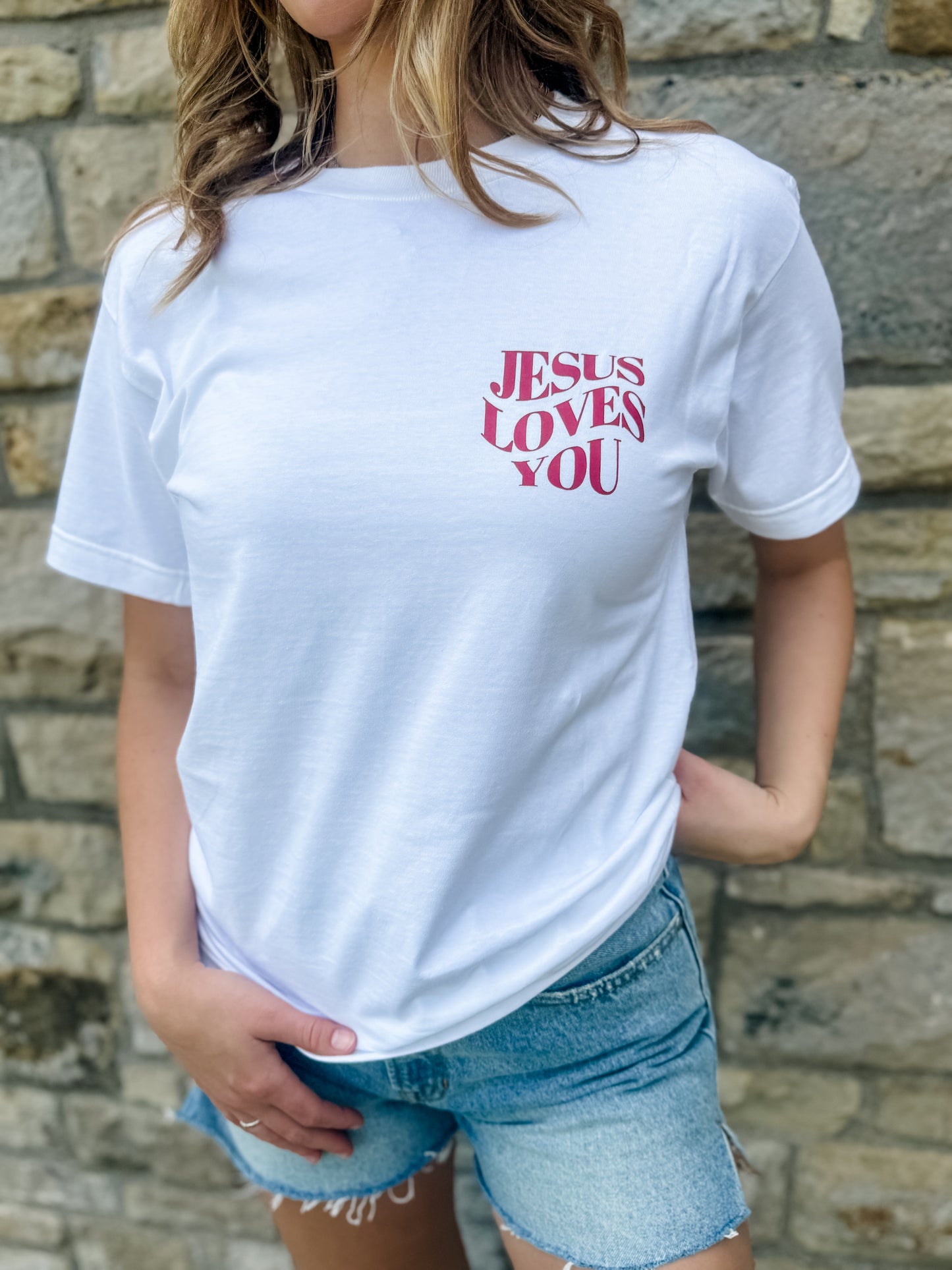 Jesus Loves You Premium Tee - White