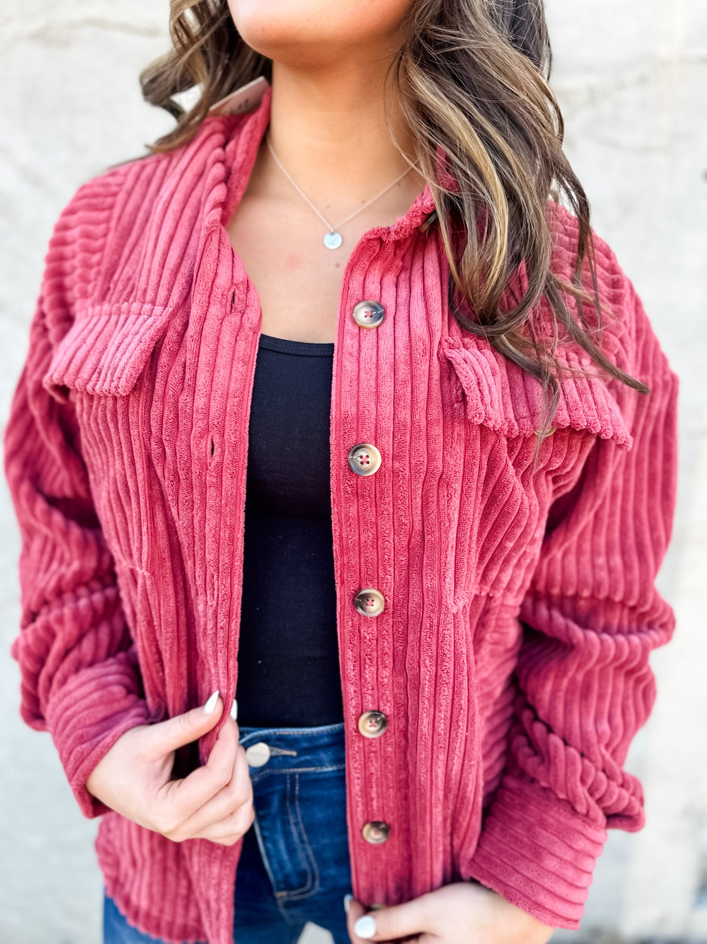 Time Passes Corduroy Jacket - Rust