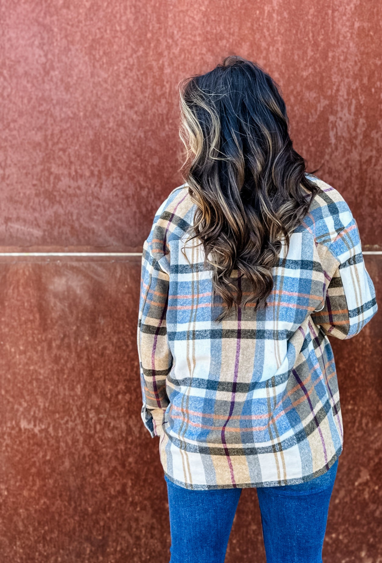 County Line Flannel Shacket - Taupe/Multi