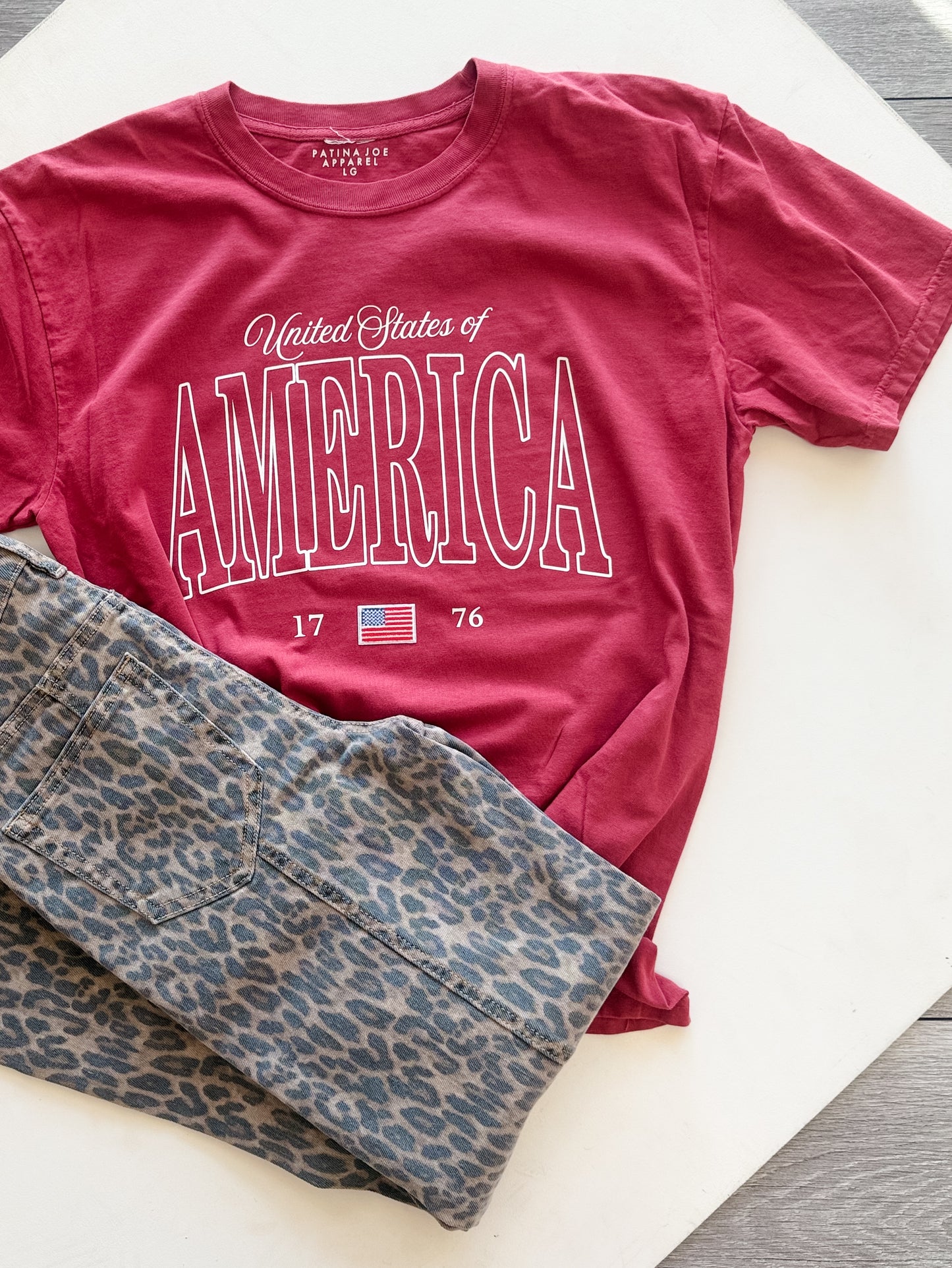 United States of America Tee - Chili Red