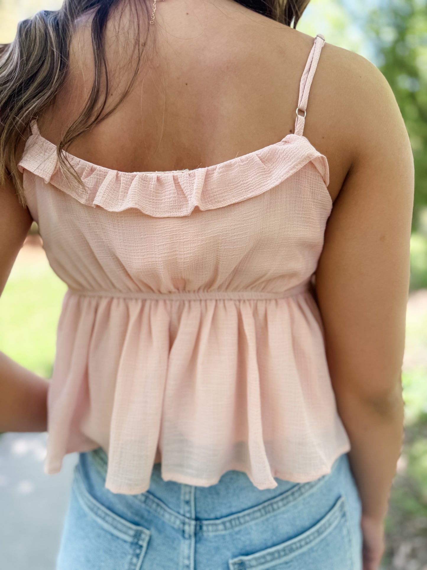 Free Spirit Ruffle Lace Cami