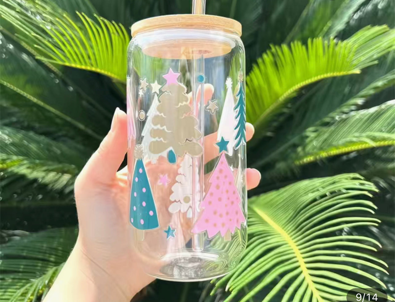 Holiday Glass Can