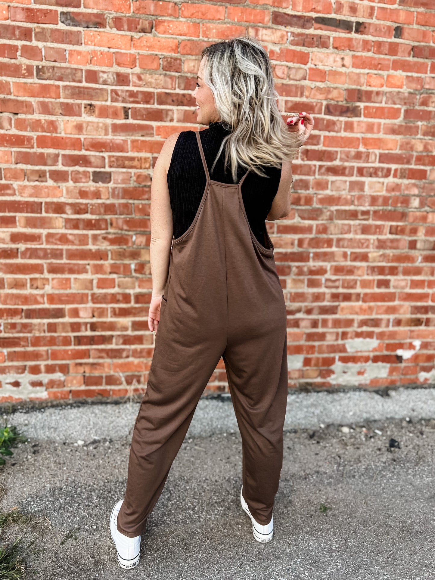Shot Gun Overall Jumper - Mocha
