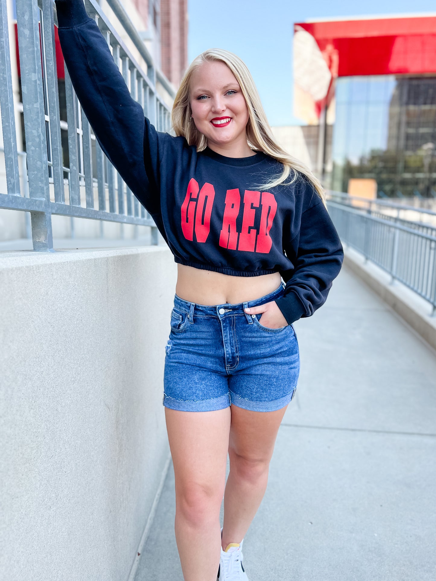 Middle Ground Cuffed Denim Shorts