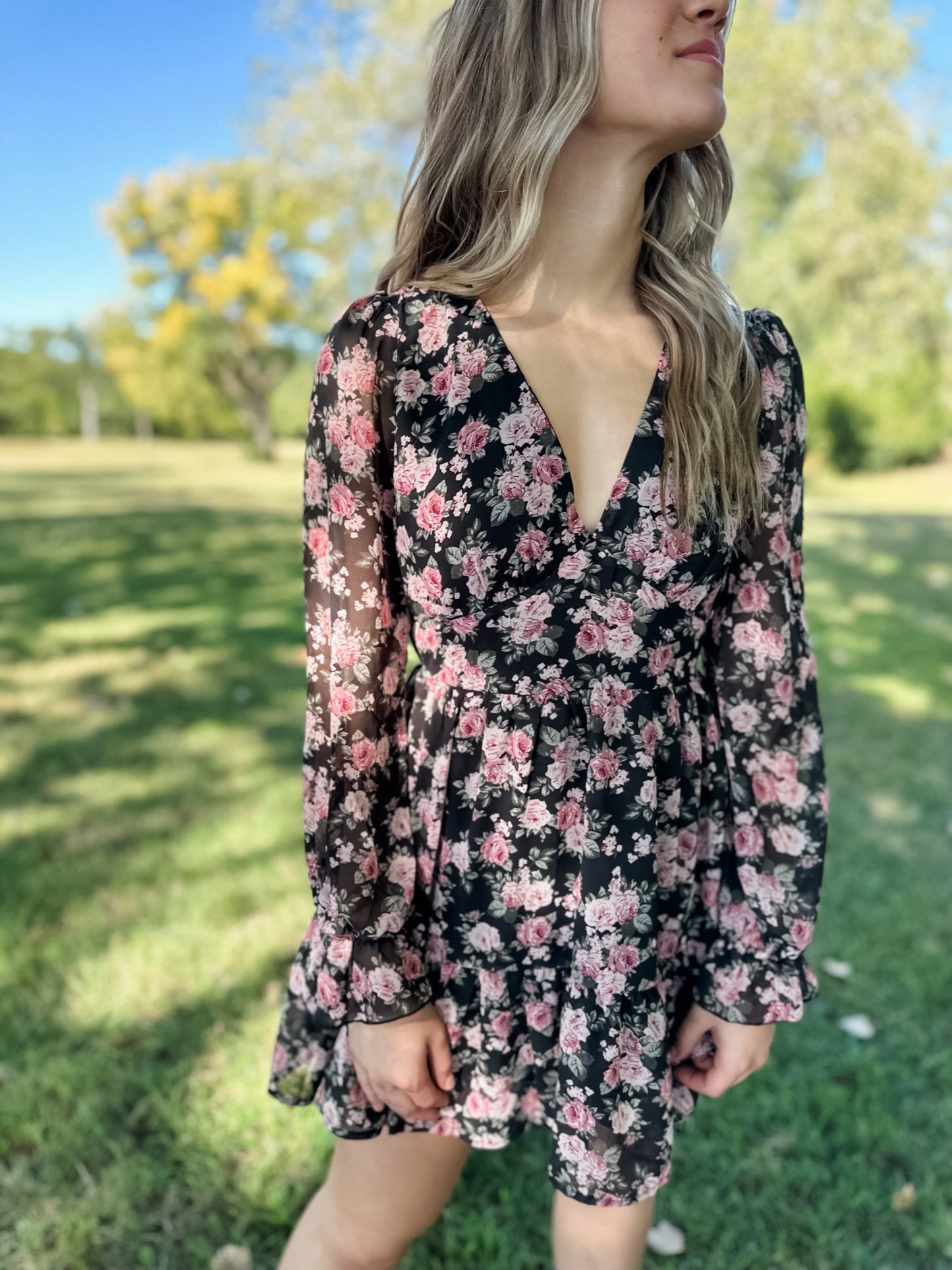 Posey Lane Floral Mini Dress
