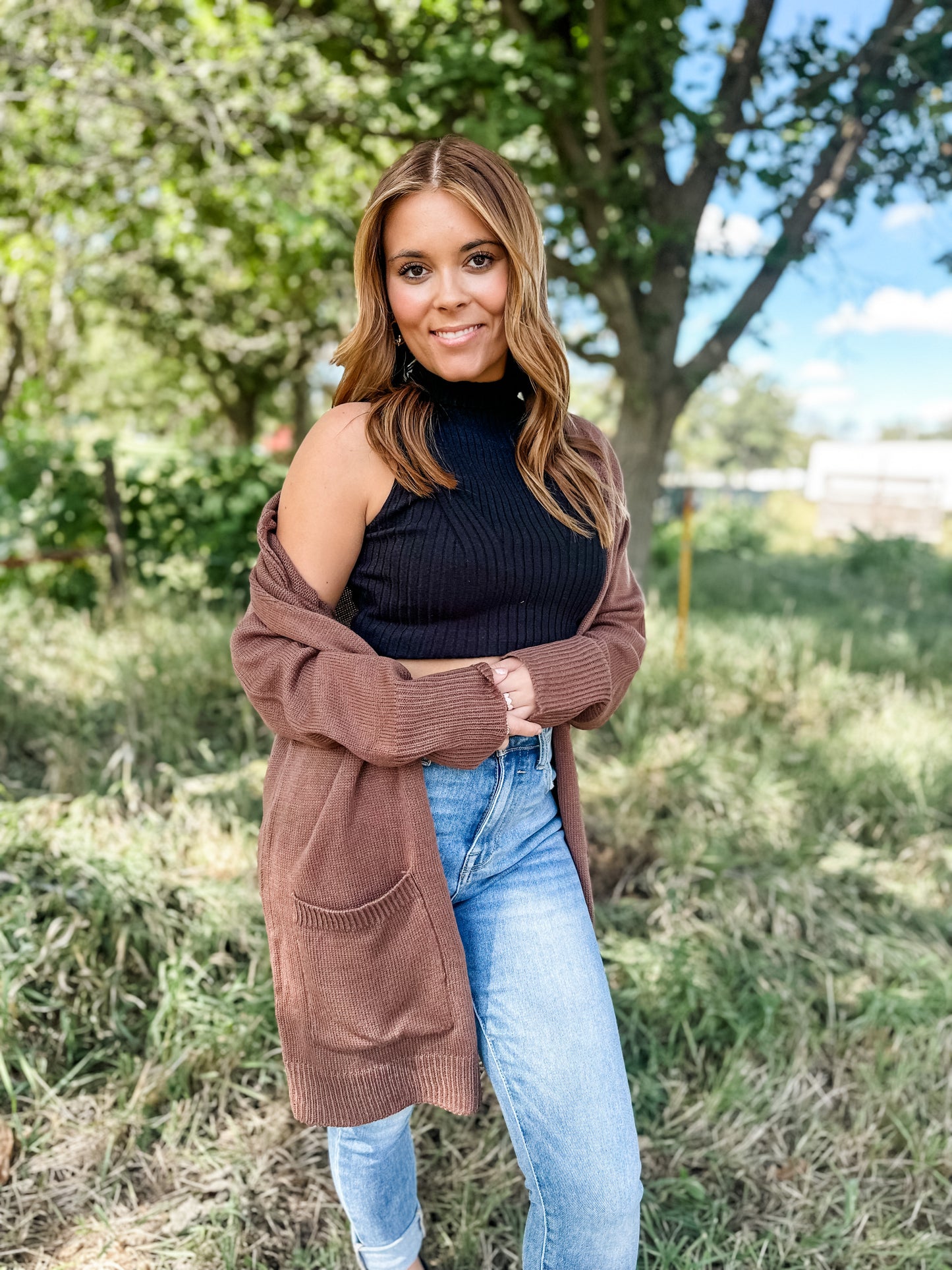 Fall in Love Cardigan - Walnut