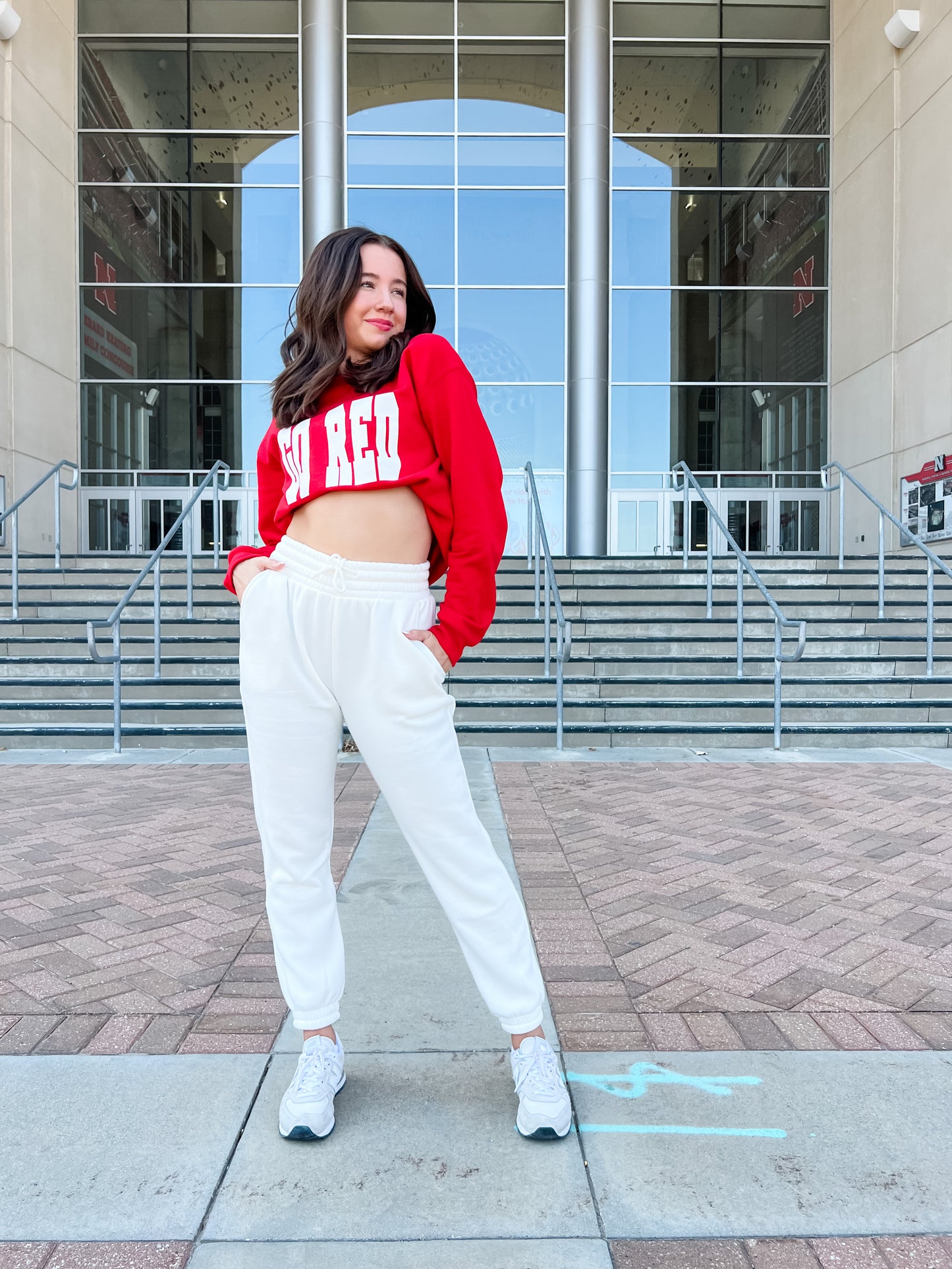 Let's Stay Home Joggers - White