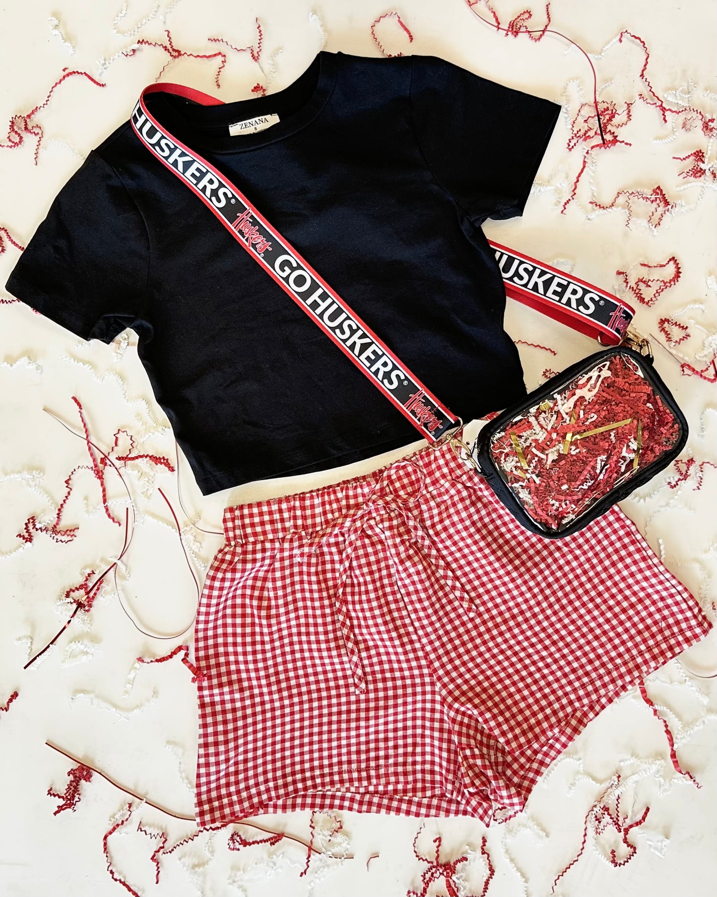 Gingham Boxer Shorts - Red