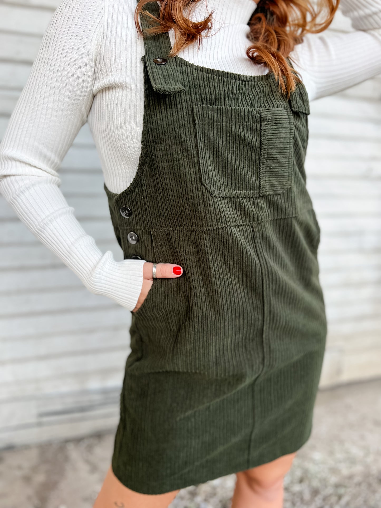 Jill Corduroy Jumper Dress