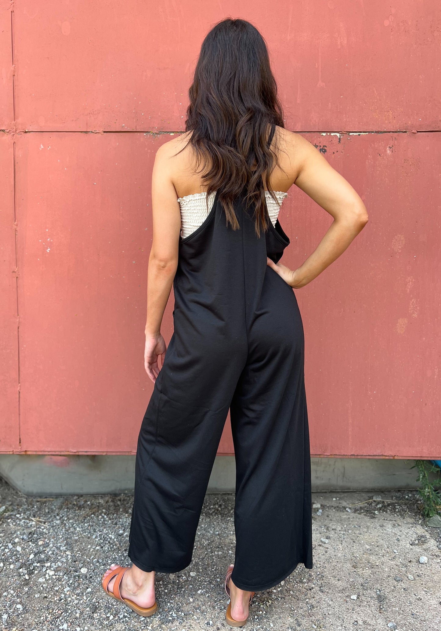 Double Barrel Overall Jumper - Black