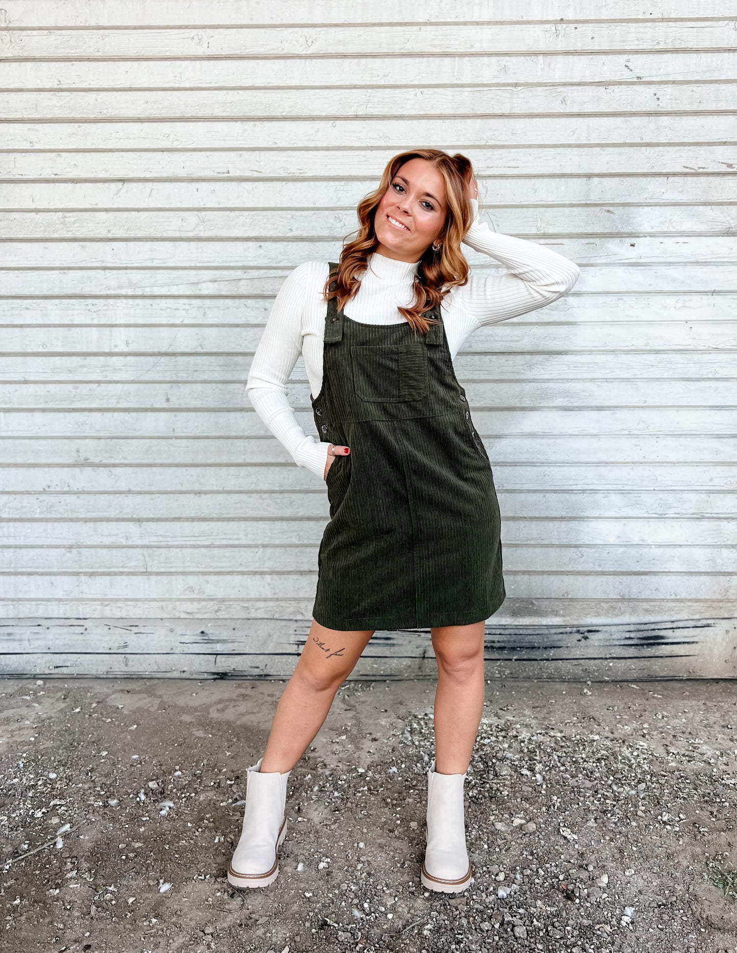 Jill Corduroy Jumper Dress