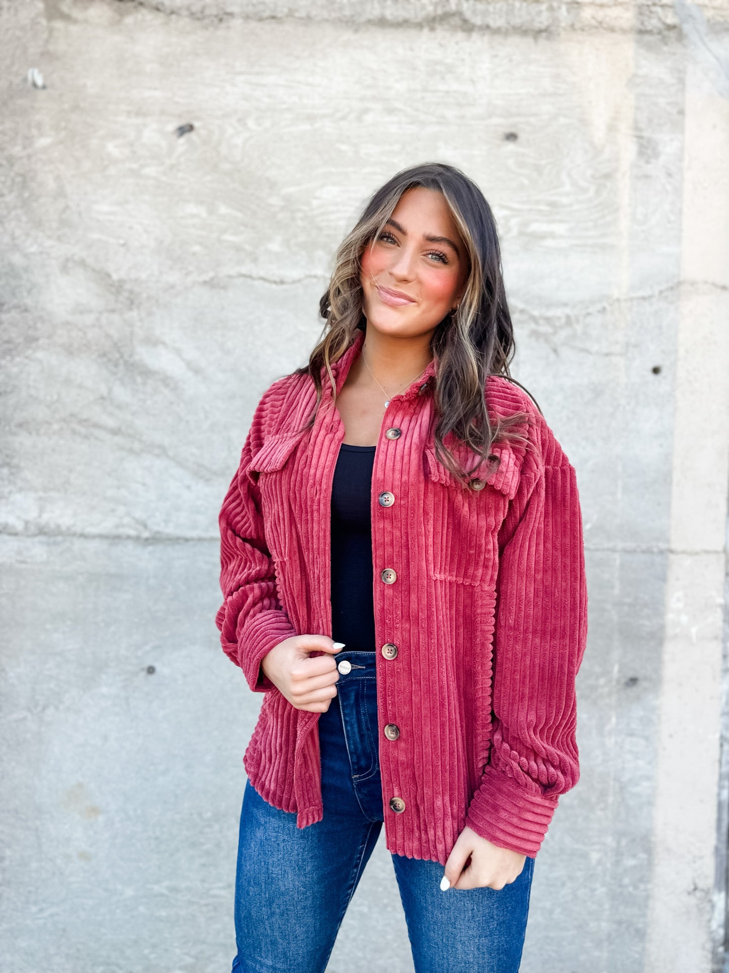 Time Passes Corduroy Jacket - Rust