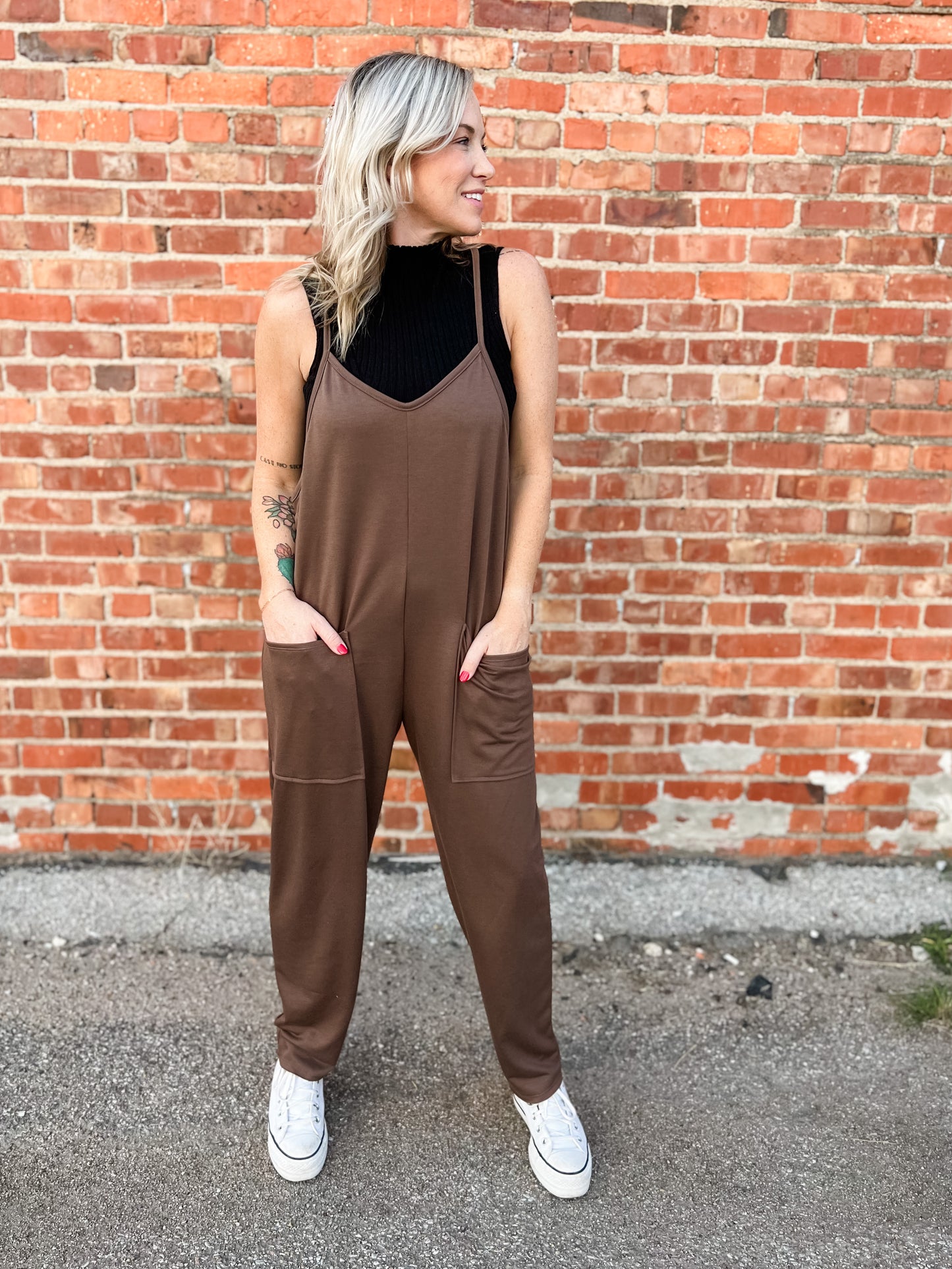Shot Gun Overall Jumper - Mocha