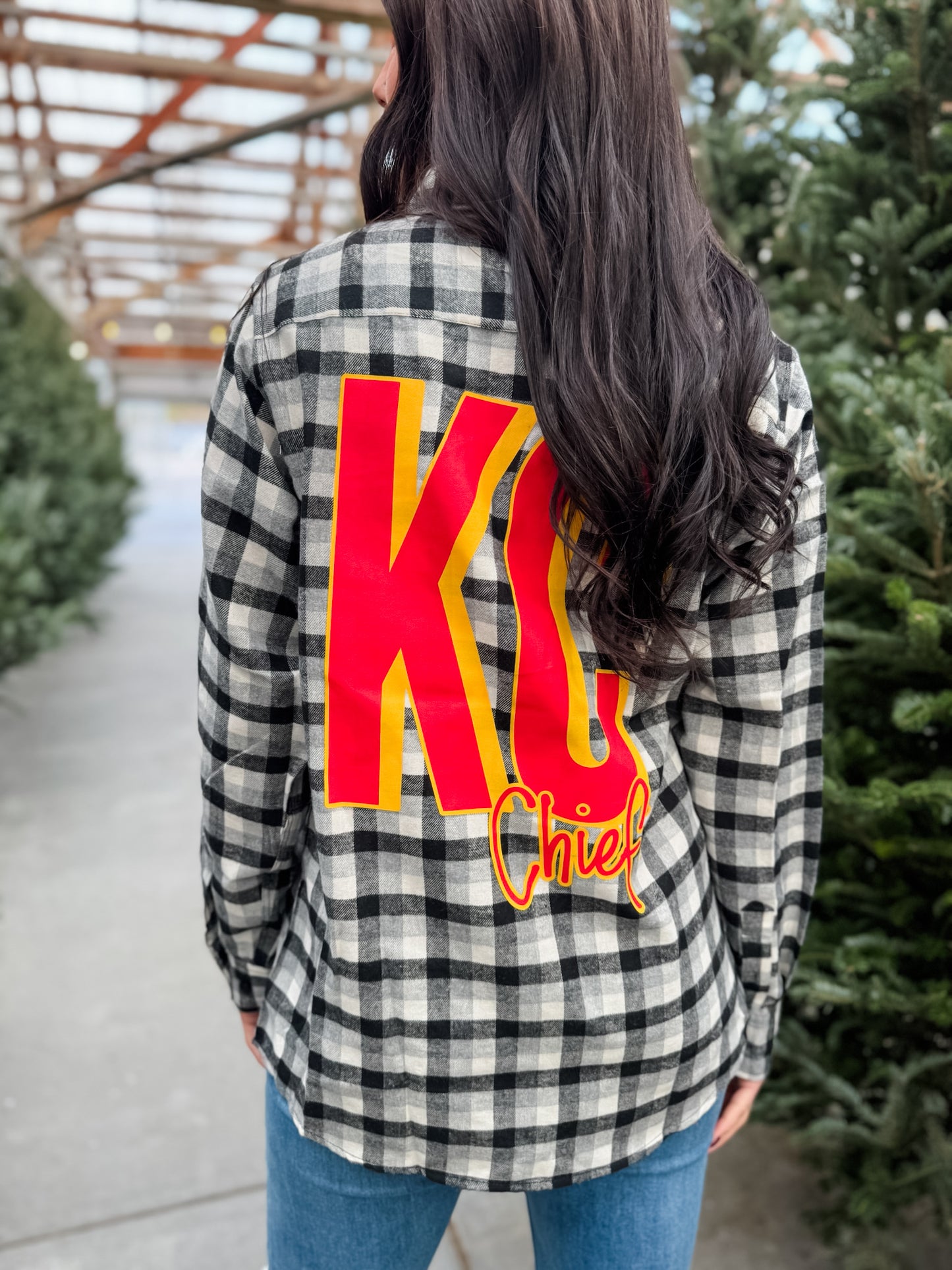 KC Flannel - Grey & White Plaid