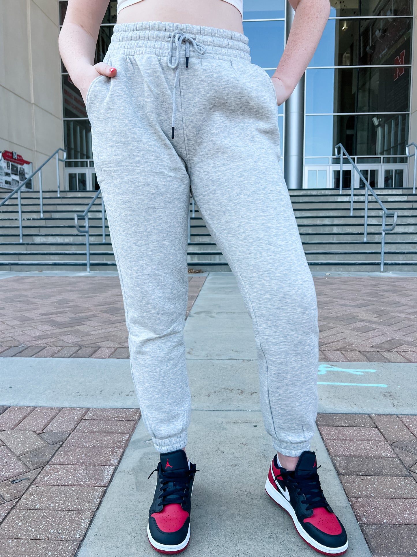 Let's Stay Home Joggers - Heather