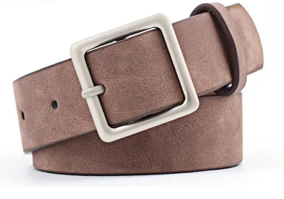 Wide Vegan Leather Belt
