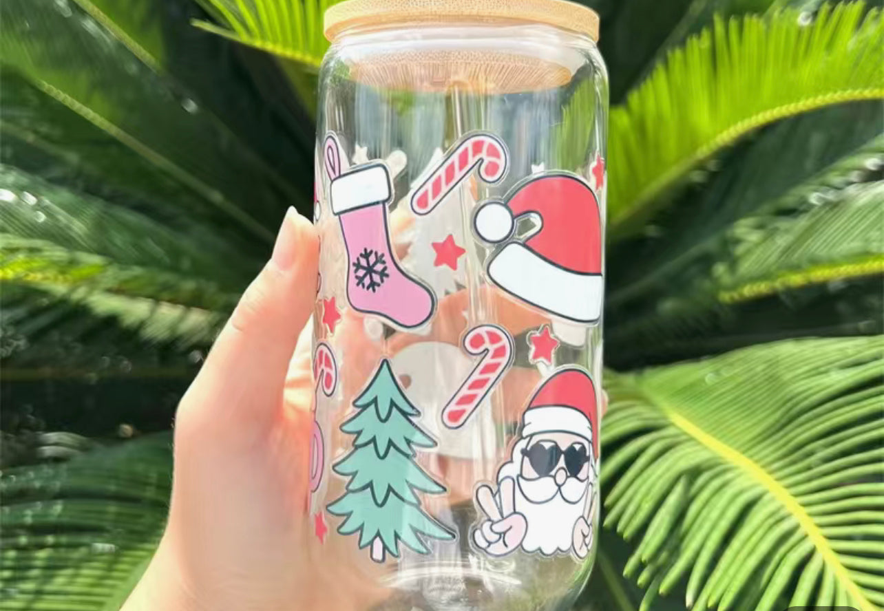 Holiday Glass Can