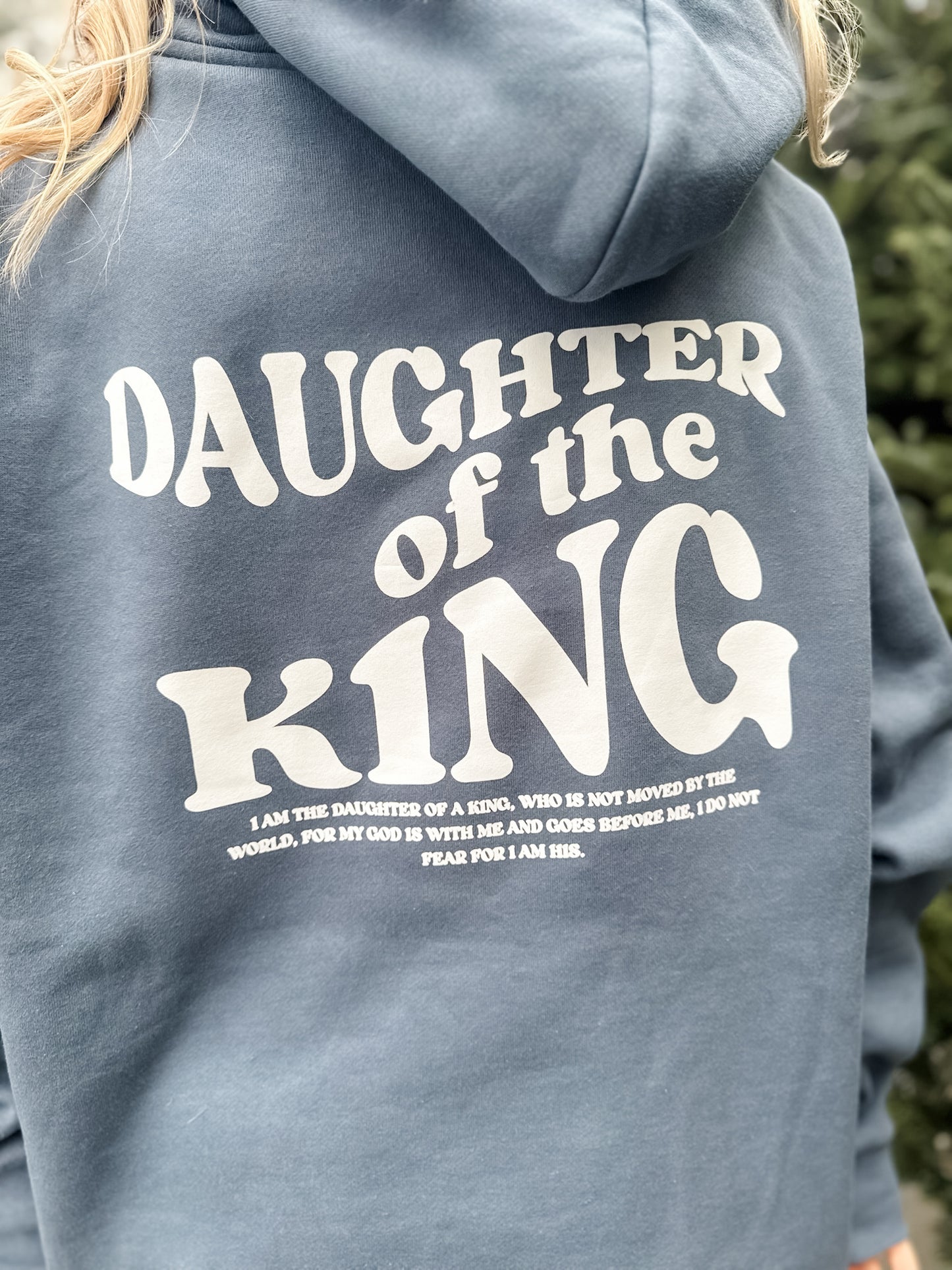 Daughter of the King Hoodie - Dusty Blue