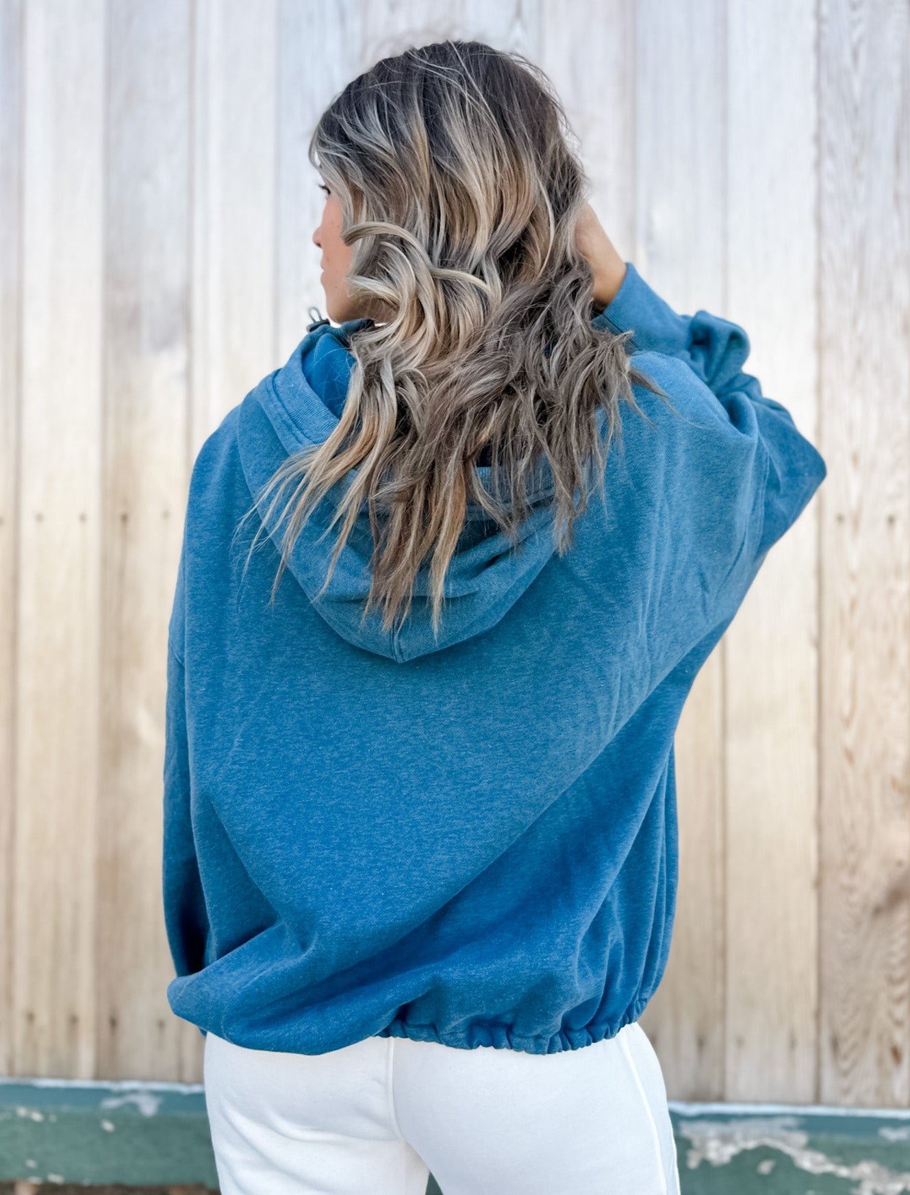 Tyler Half Zip Hoodie - Teal
