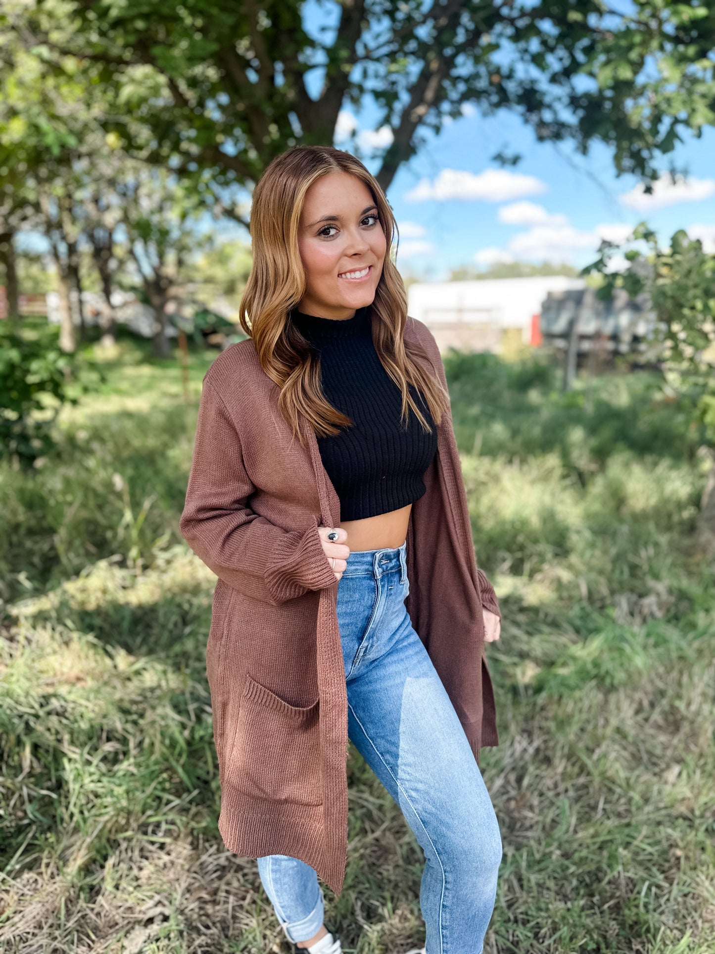 Fall in Love Cardigan - Walnut