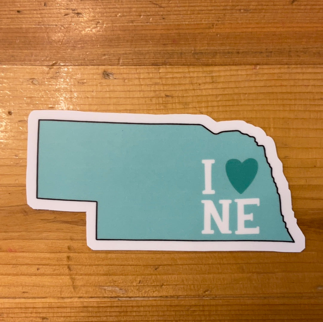 I love NE mint Sticker