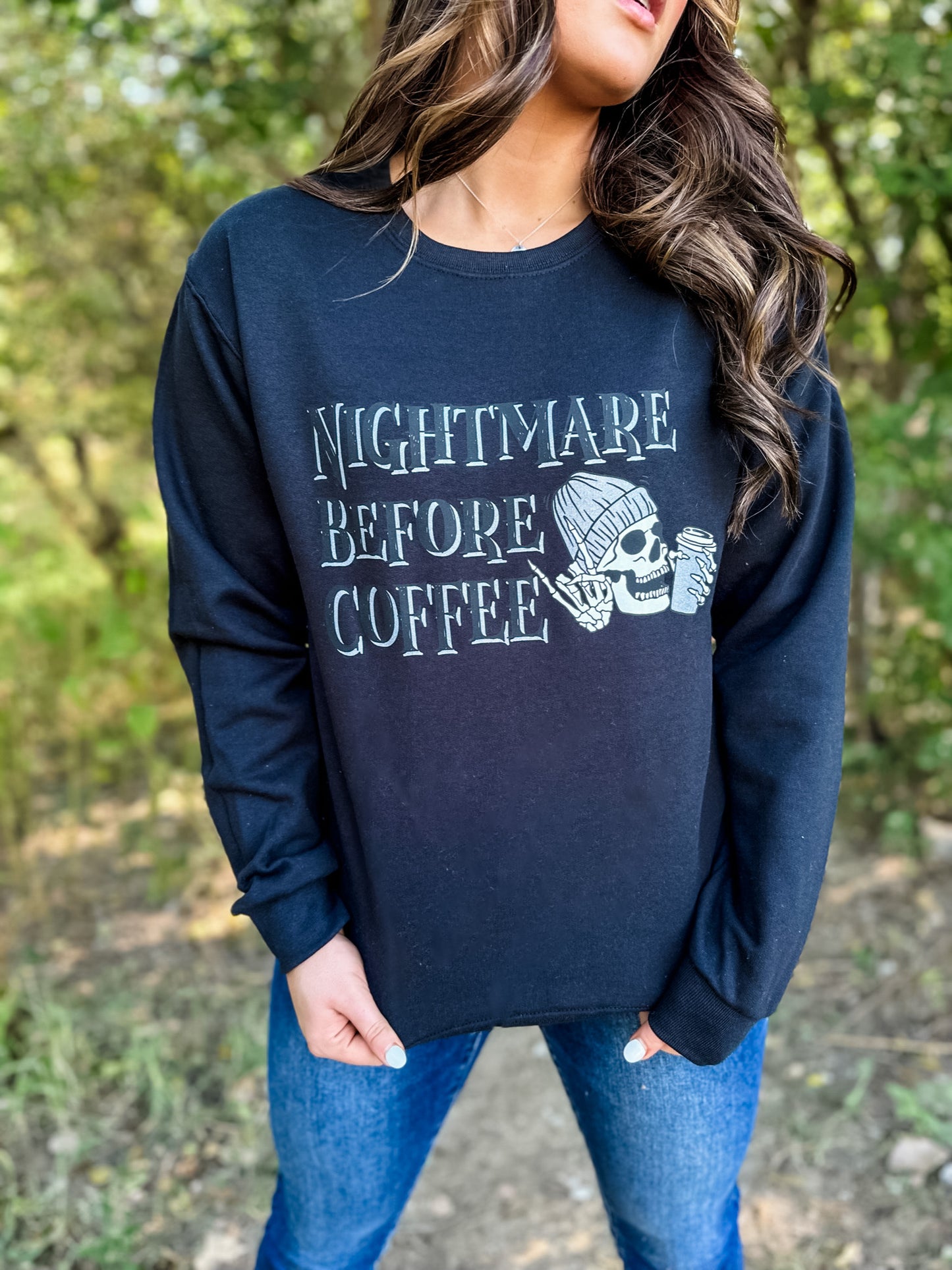 Nightmare Before Coffee Crew - Black