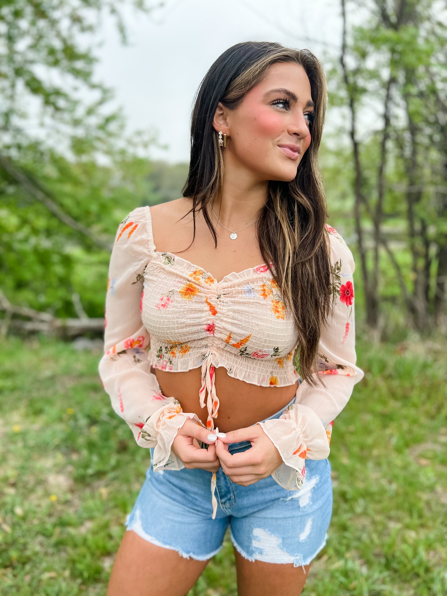 Drifter Floral Top - Blush