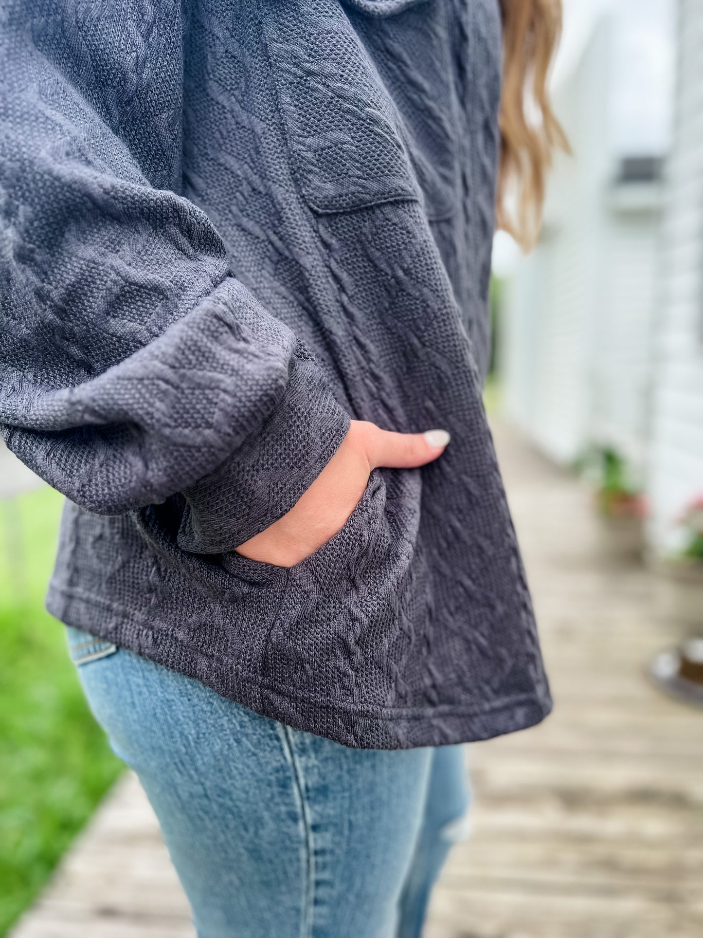 Ramblin’ Woman Shacket - Charcoal