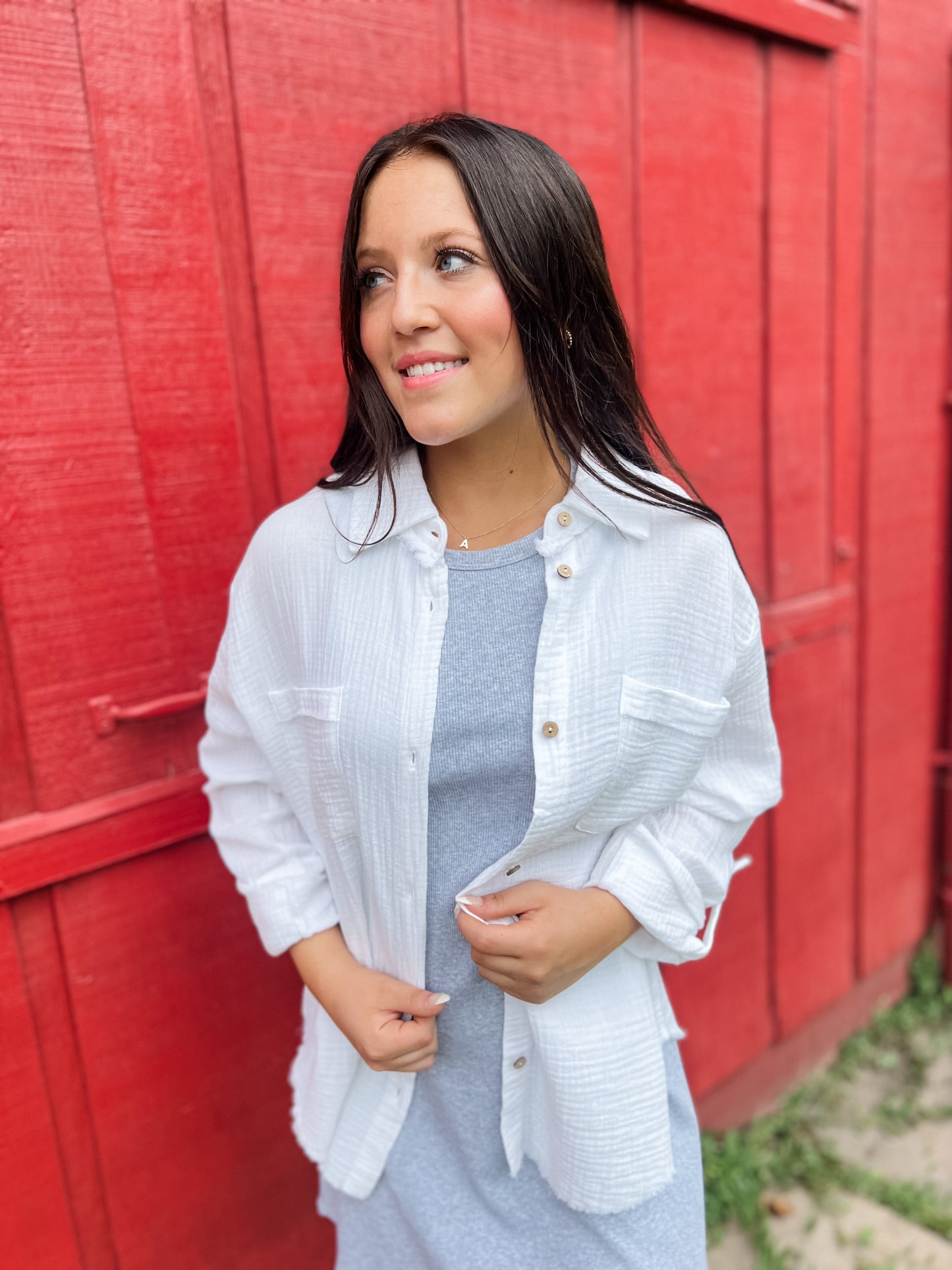 Good Gauze Button Down - Ivory