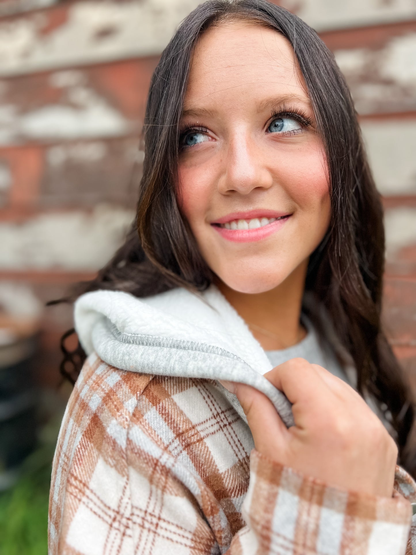 Cover Me Up Flannel Jacket - Camel