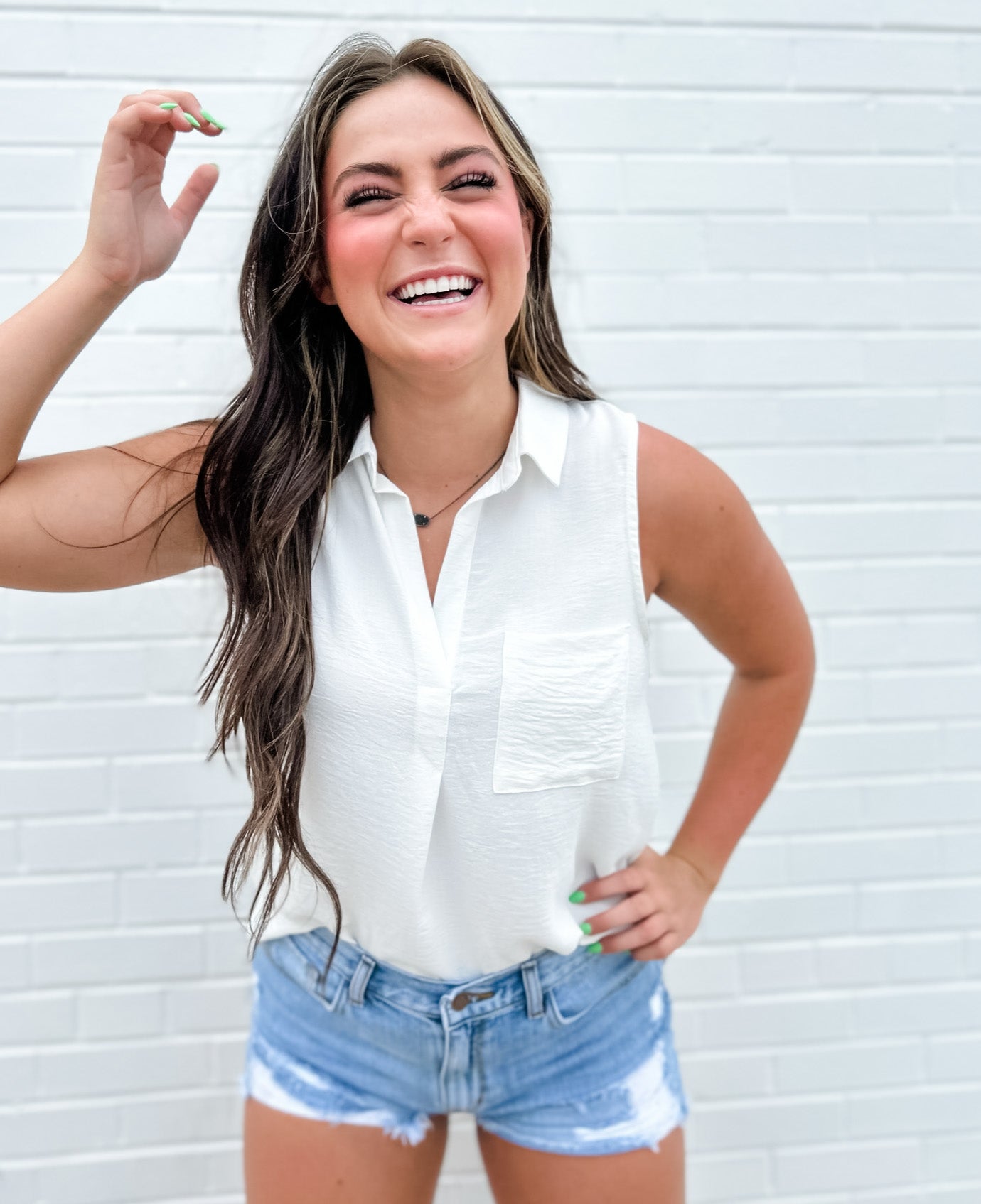 Jenn Collared Tunic - Ivory