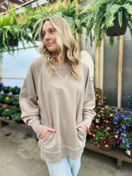 Tia Pocket Crew - Ash Mocha