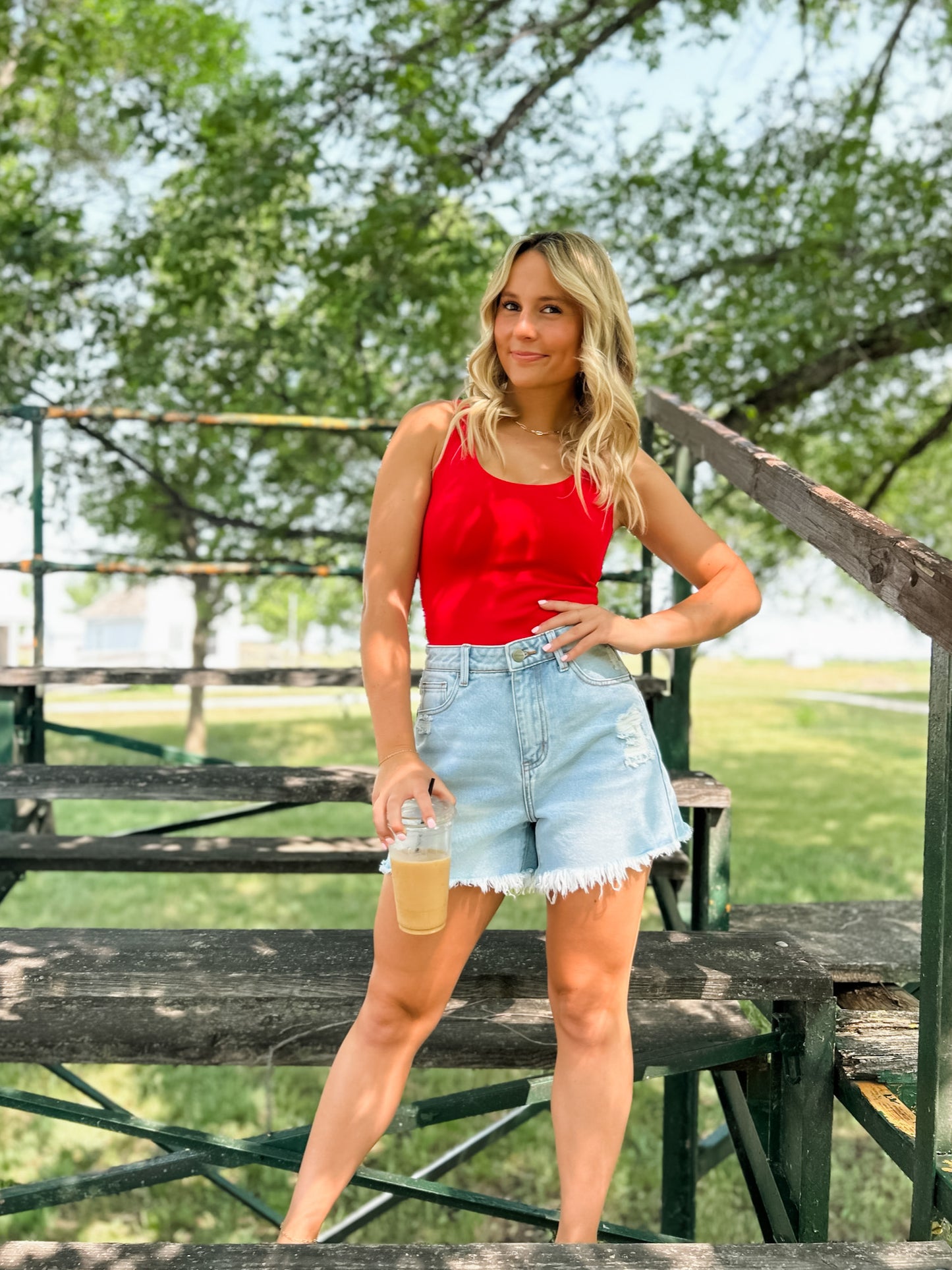 Level Up Basic Bodysuit - Ruby