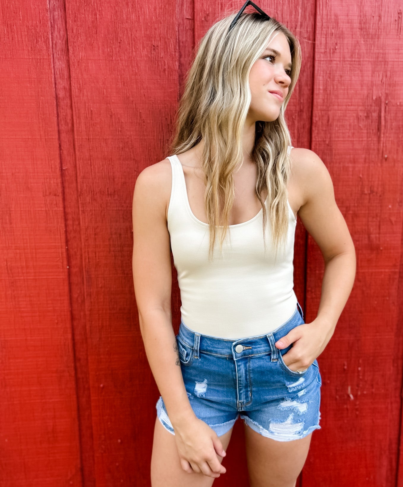 Level Up Basic Bodysuit - Ivory