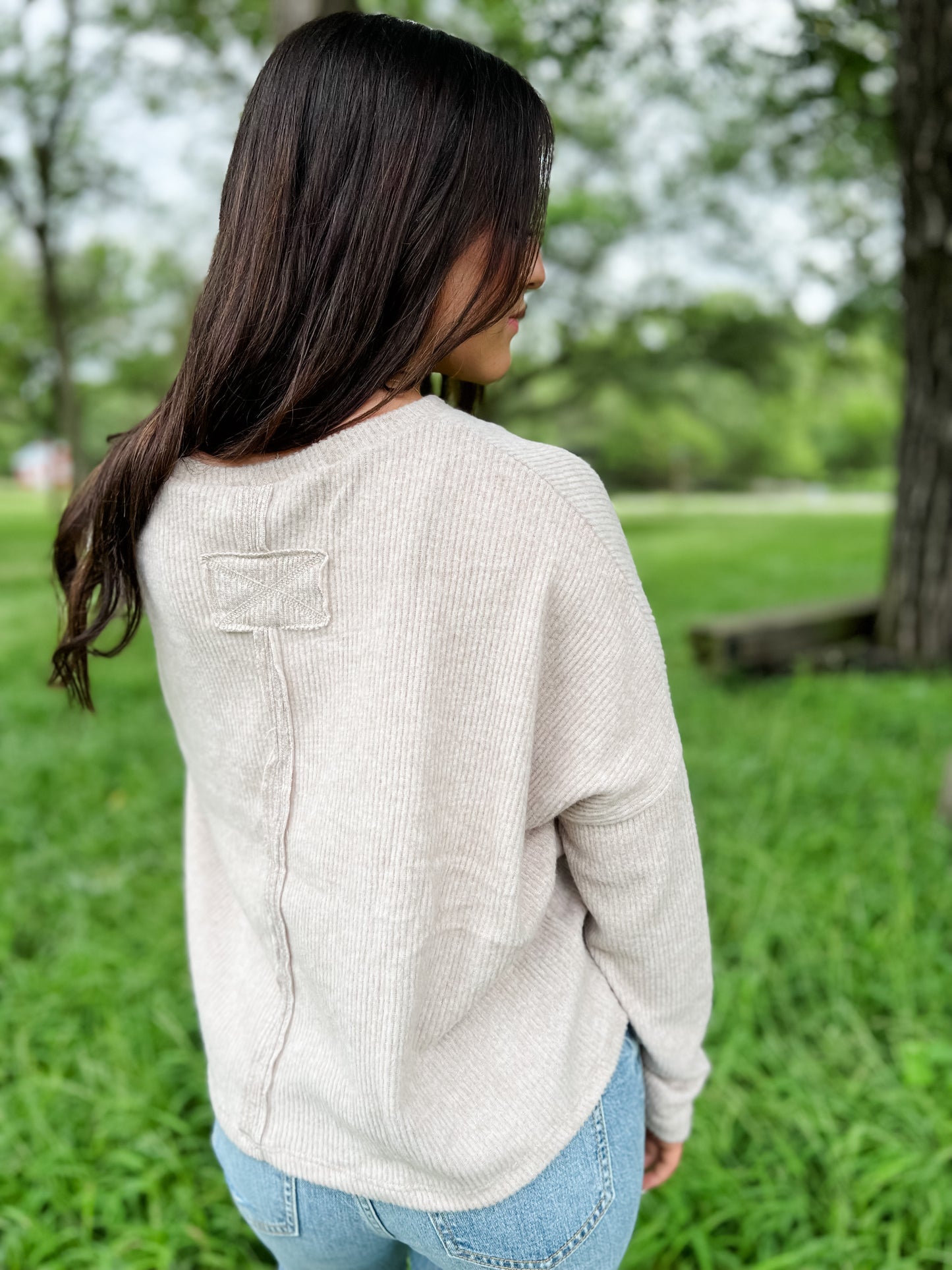 Affogato Ribbed Sweater - Heather Mocha