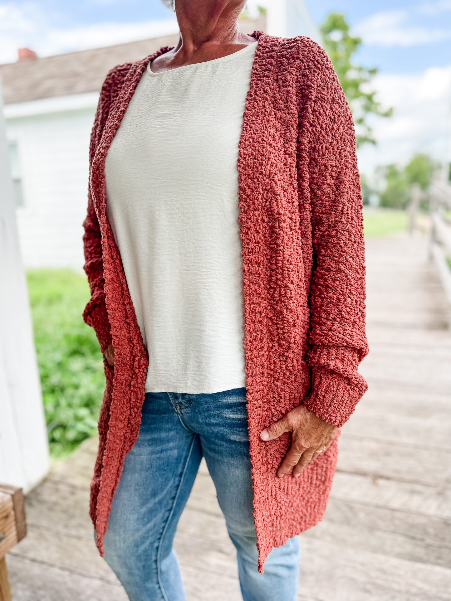 Missoula Mornings Cardigan - Brick