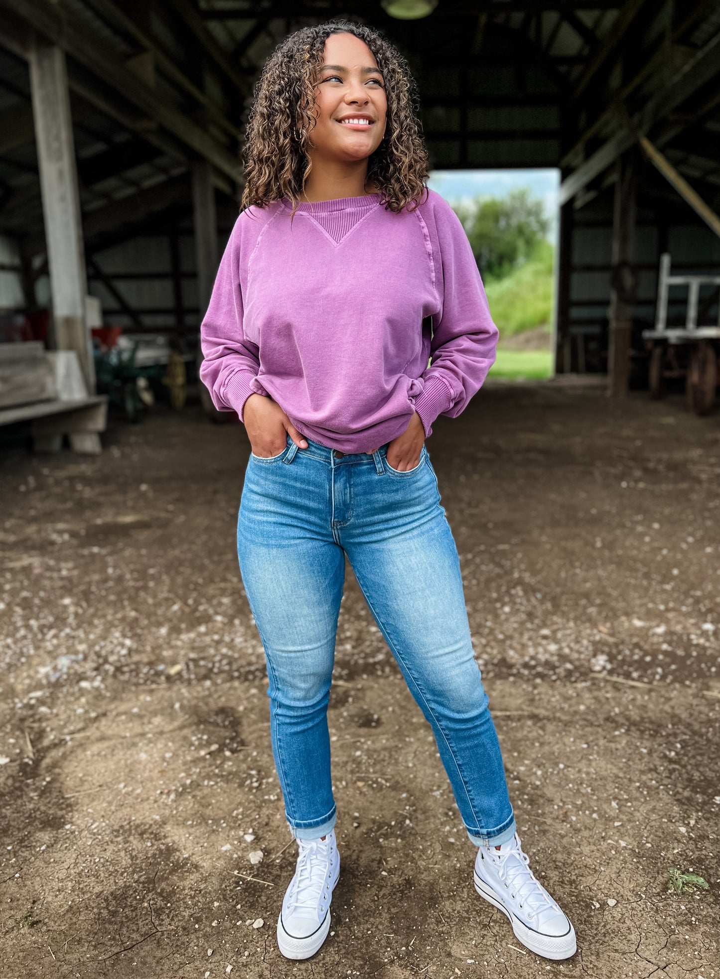 Tia Pocket Crew - Plum