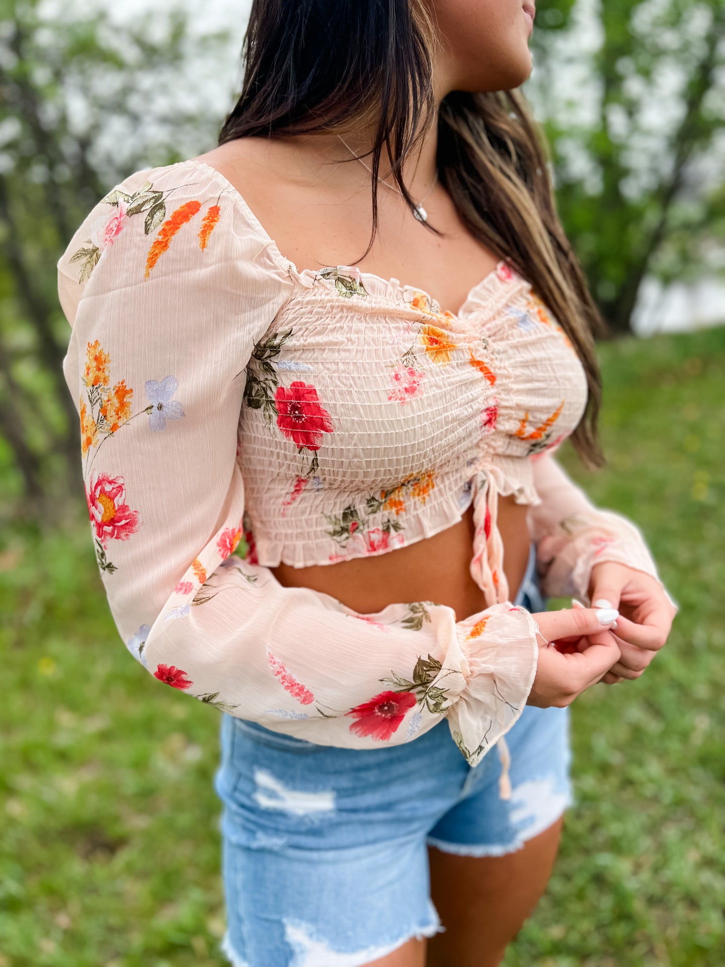 Drifter Floral Top - Blush