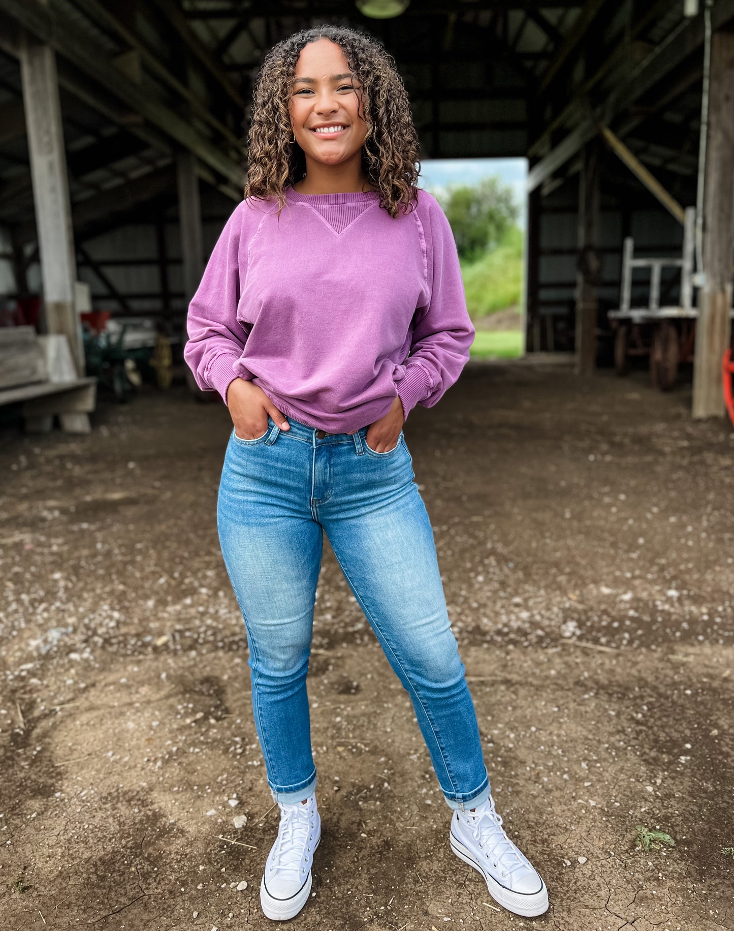 Tia Pocket Crew - Plum
