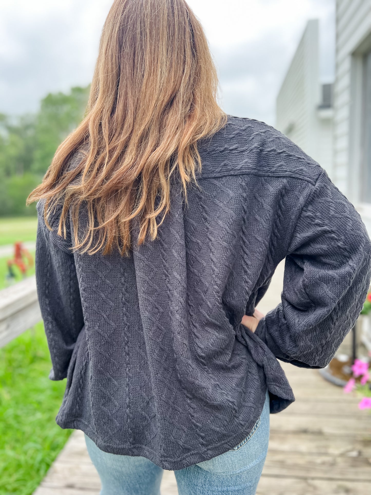 Ramblin’ Woman Shacket - Charcoal