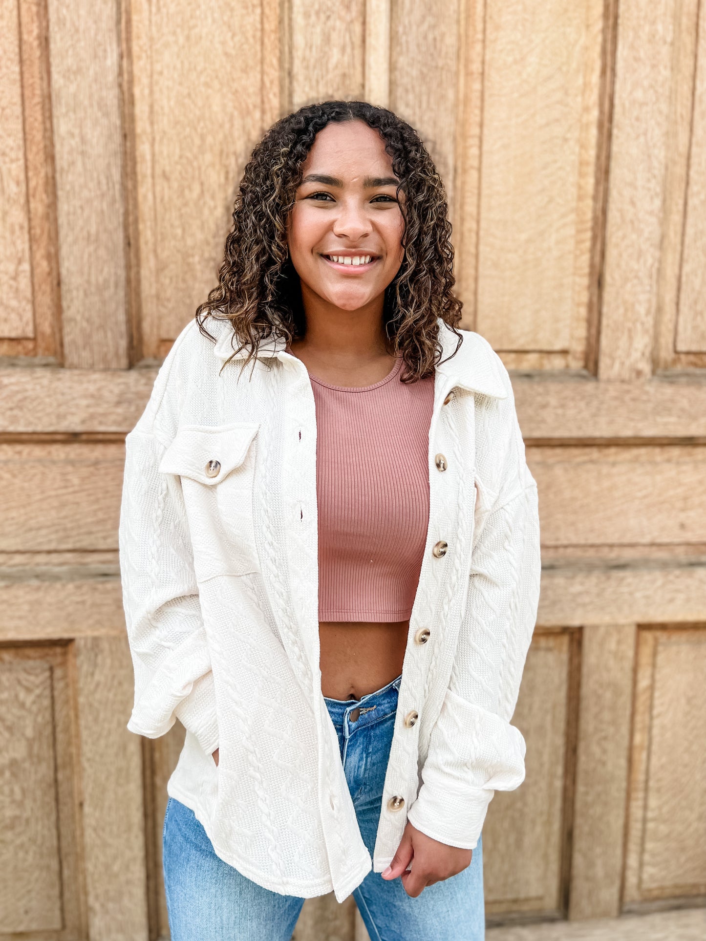 Ramblin’ Woman Shacket - Ivory