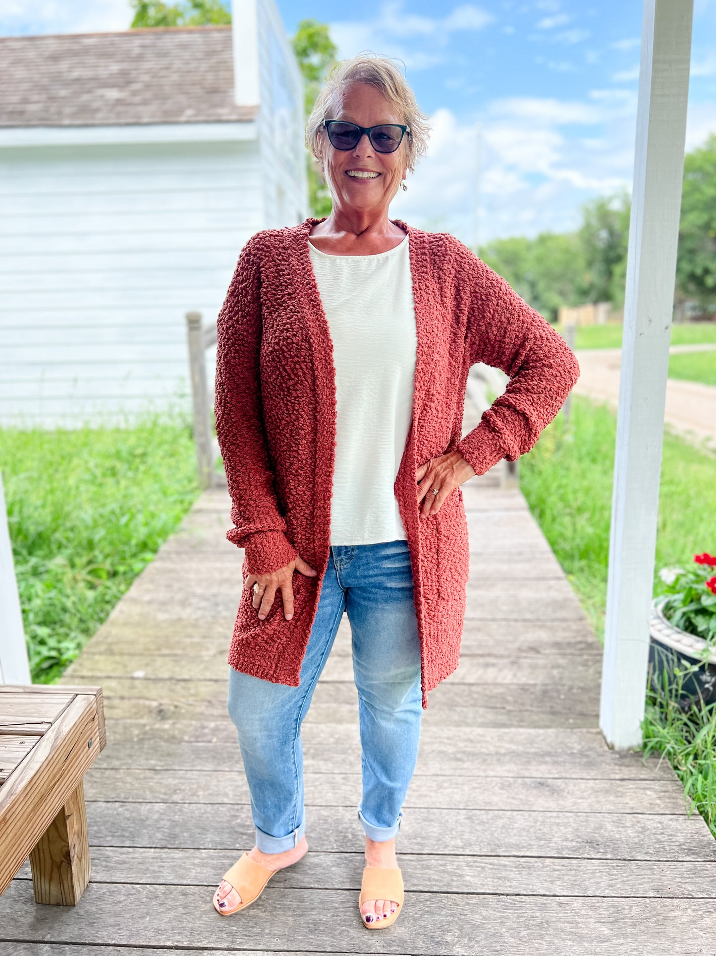 Missoula Mornings Cardigan - Brick
